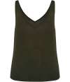 SP343 Spasso Ladies Linen Tank Top organic khaki colour image